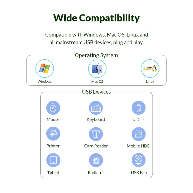 ORICO CT2U3-10AB-BK 10 In 1 Plastic Stripes Multi-Port USB HUB with Individual Switches, AU Plug(Black)