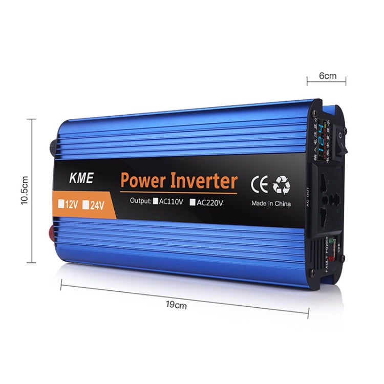 Carmaer 1200W Car Smart Multi-function Digital Display Inverter Household Power Converter, Specification:24V to 220V - Modified Square Wave by PMC TechLife | Online Shopping South Africa | PMC TechLife | Buy Now Pay Later Mobicred