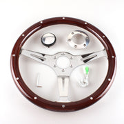 FXP8131+FXP8120A Car Modification 380mm Racing Sports Universal Perforated Steering Wheel