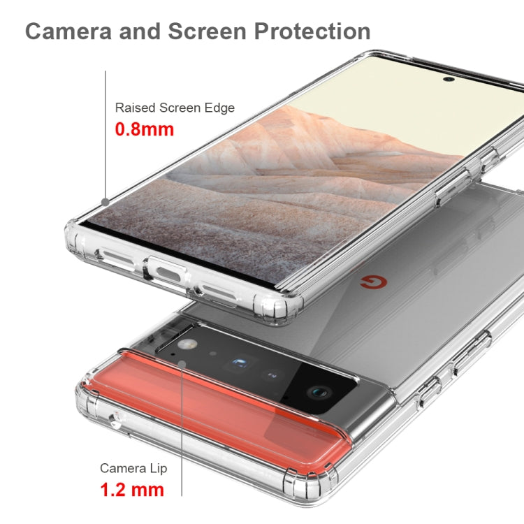 Shockproof Scratchproof TPU + Acrylic Protective Case For Google Pixel 6 Pro(Transparent) - Google Cases by PMC TechLife | Online Shopping South Africa | PMC TechLife