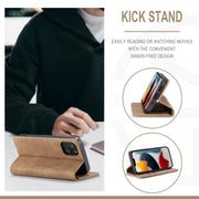 For iPhone 13 mini CaseMe-013 Multifunctional Retro Frosted Horizontal Flip Leather Case with Card Slot & Holder & Wallet (Brown)