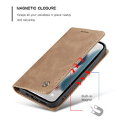 For iPhone 13 Pro Max CaseMe-013 Multifunctional Retro Frosted Horizontal Flip Leather Case with Card Slot & Holder & Wallet (Brown)