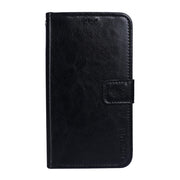 idewei Crazy Horse Texture Horizontal Flip Leather Case with Holder & Card Slots & Wallet For Tecno Spark 7P(Black)