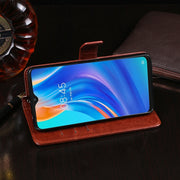 idewei Crazy Horse Texture Horizontal Flip Leather Case with Holder & Card Slots & Wallet For Tecno Spark 7P(Brown)
