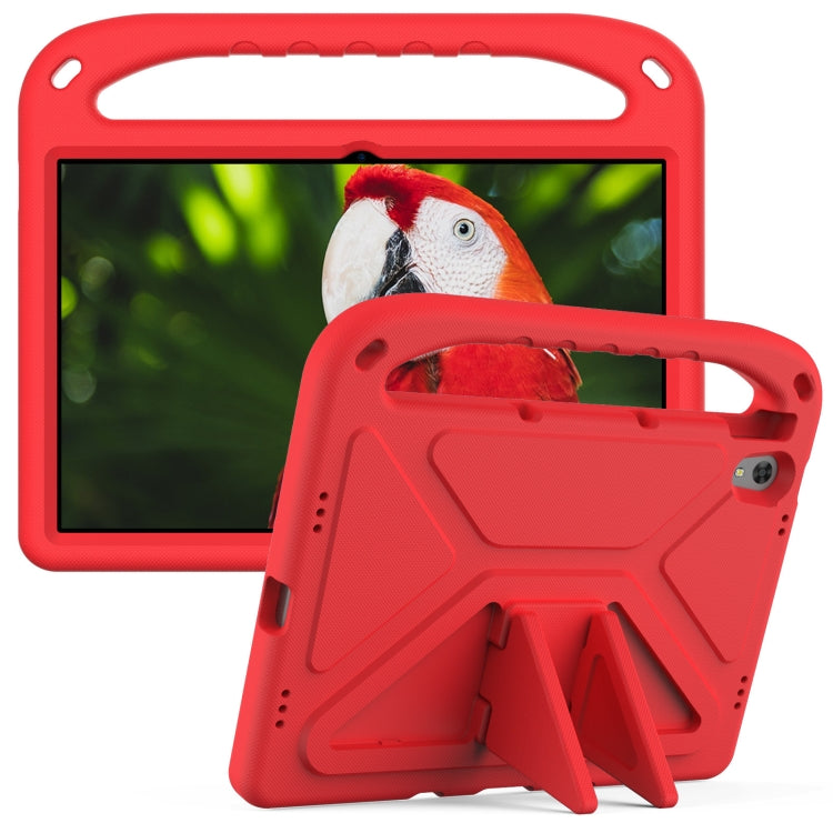For Lenovo Tab P11 TB-J606F / Tab P11 Plus TB-J607F Portable Handle EVA Shockproof Anti Falling Protective Case with Triangle Holder(Red) - Lenovo by PMC TechLife | Online Shopping South Africa | PMC TechLife | Buy Now Pay Later Mobicred