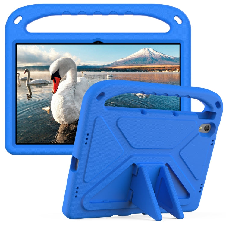 For Lenovo Tab P11 TB-J606F / Tab P11 Plus TB-J607F Portable Handle EVA Shockproof Anti Falling Protective Case with Triangle Holder(Blue) - Lenovo by PMC TechLife | Online Shopping South Africa | PMC TechLife | Buy Now Pay Later Mobicred