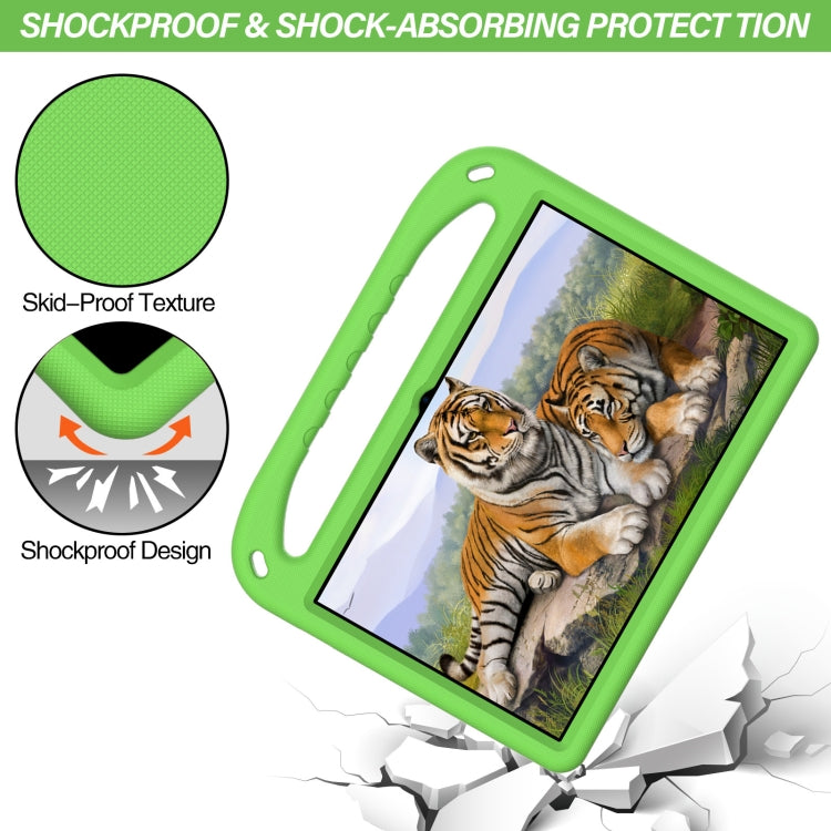 For Lenovo Tab P11 TB-J606F / Tab P11 Plus TB-J607F Portable Handle EVA Shockproof Anti Falling Protective Case with Triangle Holder(Green) - Lenovo by PMC TechLife | Online Shopping South Africa | PMC TechLife | Buy Now Pay Later Mobicred