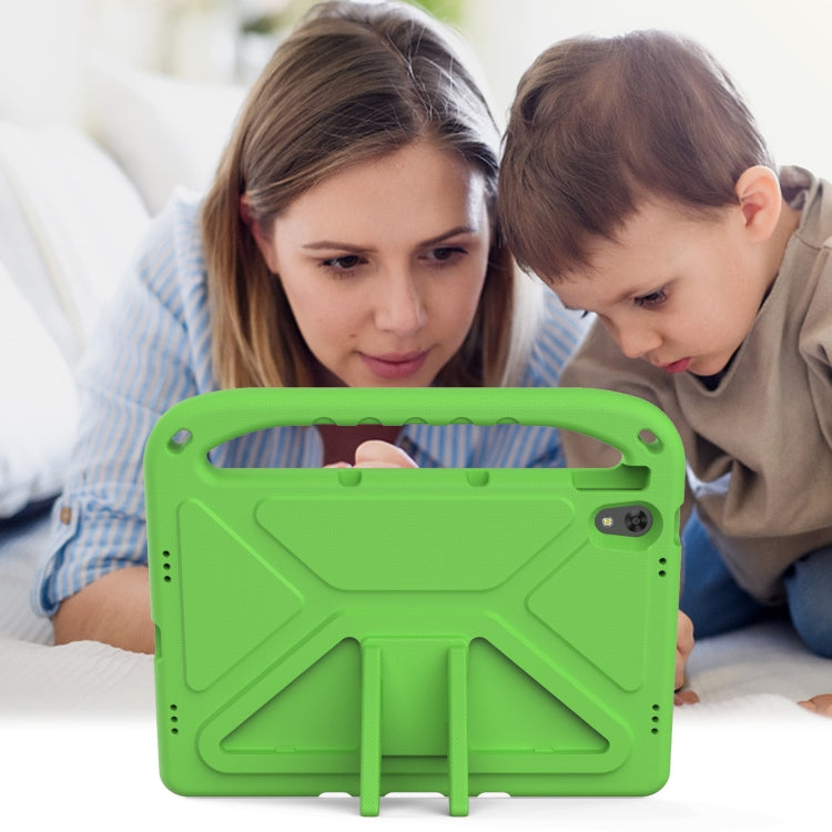 For Lenovo Tab P11 TB-J606F / Tab P11 Plus TB-J607F Portable Handle EVA Shockproof Anti Falling Protective Case with Triangle Holder(Green) - Lenovo by PMC TechLife | Online Shopping South Africa | PMC TechLife | Buy Now Pay Later Mobicred