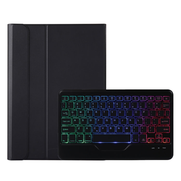 A0N5BS Ultra-thin Tri-color Backlight Detachable Lambskin Texture TPU Bluetooth Keyboard Leather Tablet Case with Holder For Xiaomi Pad 5 / 5 Pro(Black) - Others Keyboard by PMC TechLife | Online Shopping South Africa | PMC TechLife