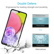 For Samsung Galaxy A03s 50 PCS 0.26mm 9H 2.5D Tempered Glass Film