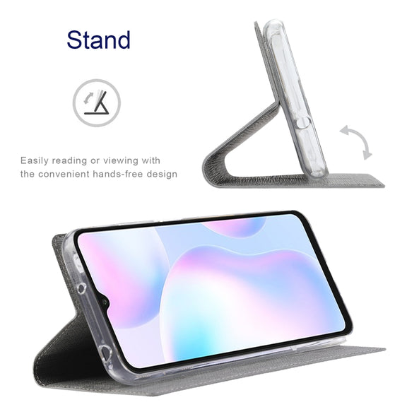 For Sharp Aquos R6 ViLi DMX Series Shockproof TPU + PU Leather Magnetic Attraction Horizontal Flip Case with Card Slot & Holder(Grey)