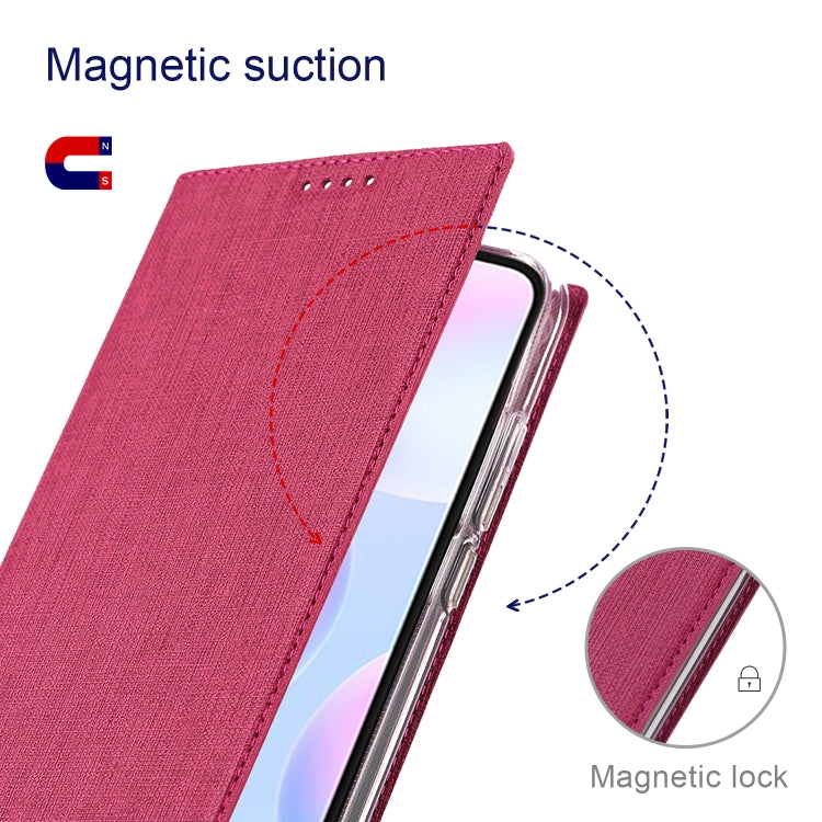 For Sharp Aquos R6 ViLi DMX Series Shockproof TPU + PU Leather Magnetic Attraction Horizontal Flip Case with Card Slot & Holder(Rose Red) - free shipping - PMC Jewellery - Order now!