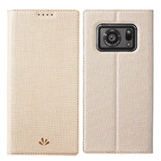 For Sharp Aquos R6 ViLi DMX Series Shockproof TPU + PU Leather Magnetic Attraction Horizontal Flip Case with Card Slot & Holder(Gold)