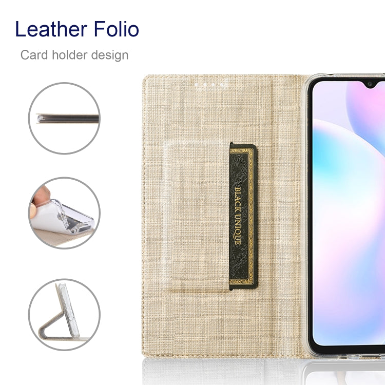 For Sharp Aquos R6 ViLi DMX Series Shockproof TPU + PU Leather Magnetic Attraction Horizontal Flip Case with Card Slot & Holder(Gold)