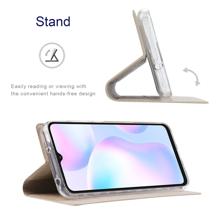 For Sharp Aquos R6 ViLi DMX Series Shockproof TPU + PU Leather Magnetic Attraction Horizontal Flip Case with Card Slot & Holder(Gold)
