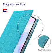 For Sharp Aquos R6 ViLi DMX Series Shockproof TPU + PU Leather Magnetic Attraction Horizontal Flip Case with Card Slot & Holder(Blue)