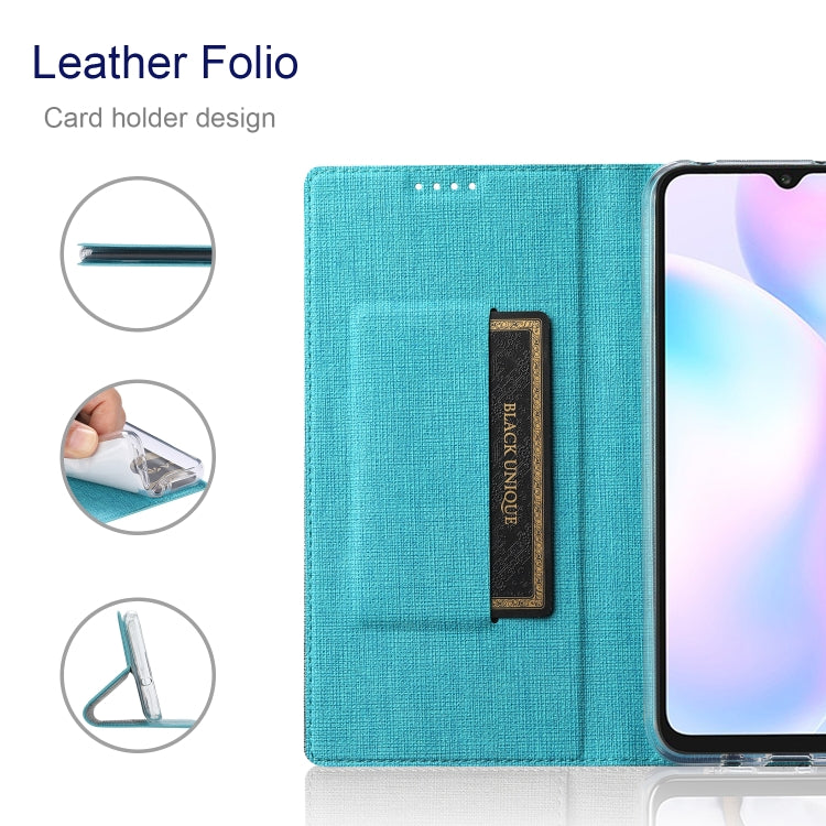For Sharp Aquos R6 ViLi DMX Series Shockproof TPU + PU Leather Magnetic Attraction Horizontal Flip Case with Card Slot & Holder(Blue)