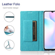 For Sharp Aquos R6 ViLi DMX Series Shockproof TPU + PU Leather Magnetic Attraction Horizontal Flip Case with Card Slot & Holder(Blue)