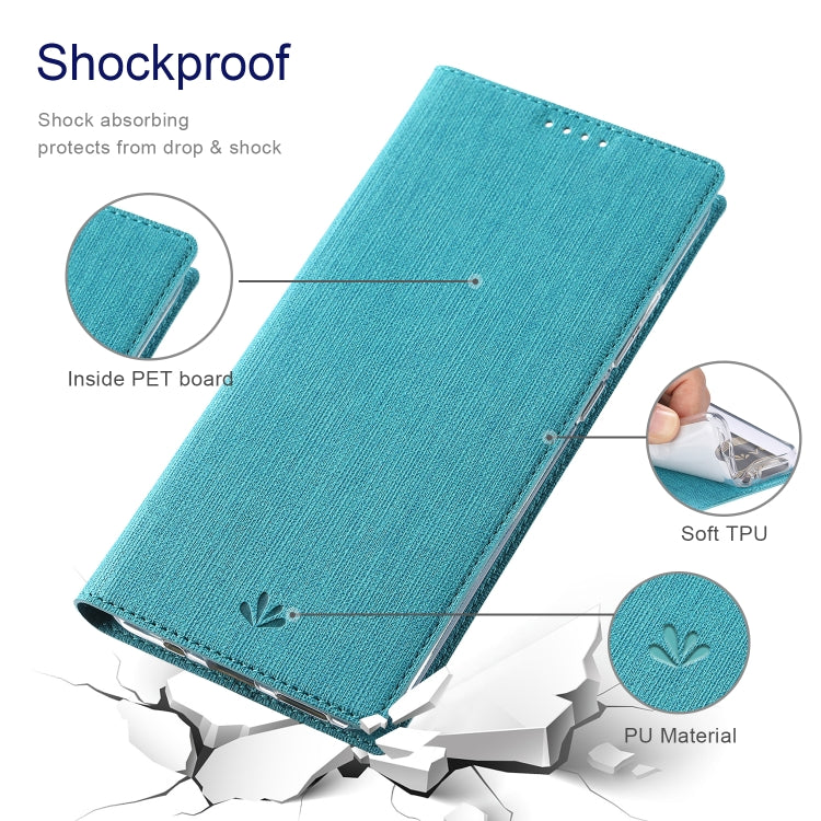 For Sharp Aquos R6 ViLi DMX Series Shockproof TPU + PU Leather Magnetic Attraction Horizontal Flip Case with Card Slot & Holder(Blue)