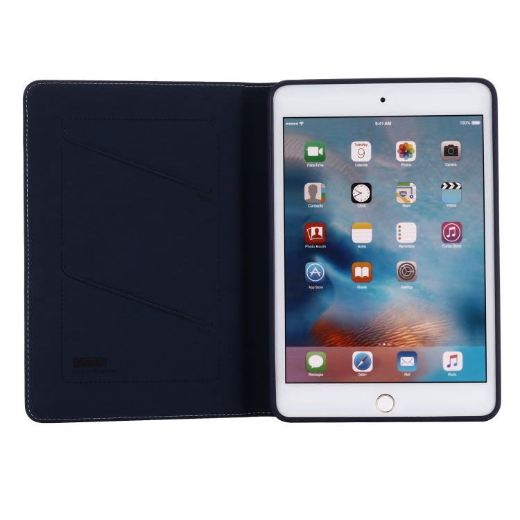 For iPad Mini 2019 & 4 & 3 & 2 & 1 GEBEI PU+TPU Horizontal Flip Protective Case with Holder & Card Slots(Blue) - free shipping - PMC Jewellery - Order now!