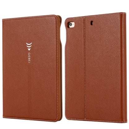 For iPad Mini 2019 & 4 & 3 & 2 & 1 GEBEI PU+TPU Horizontal Flip Protective Case with Holder & Card Slots(Brown) - free shipping - PMC Jewellery - Order now!