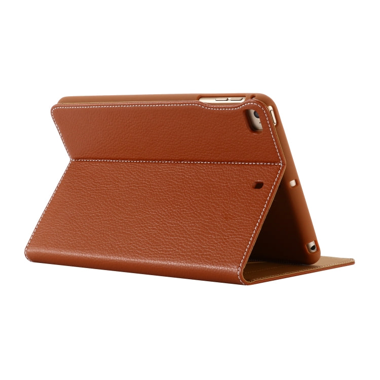 For iPad Mini 2019 & 4 & 3 & 2 & 1 GEBEI PU+TPU Horizontal Flip Protective Case with Holder & Card Slots(Brown) - free shipping - PMC Jewellery - Order now!