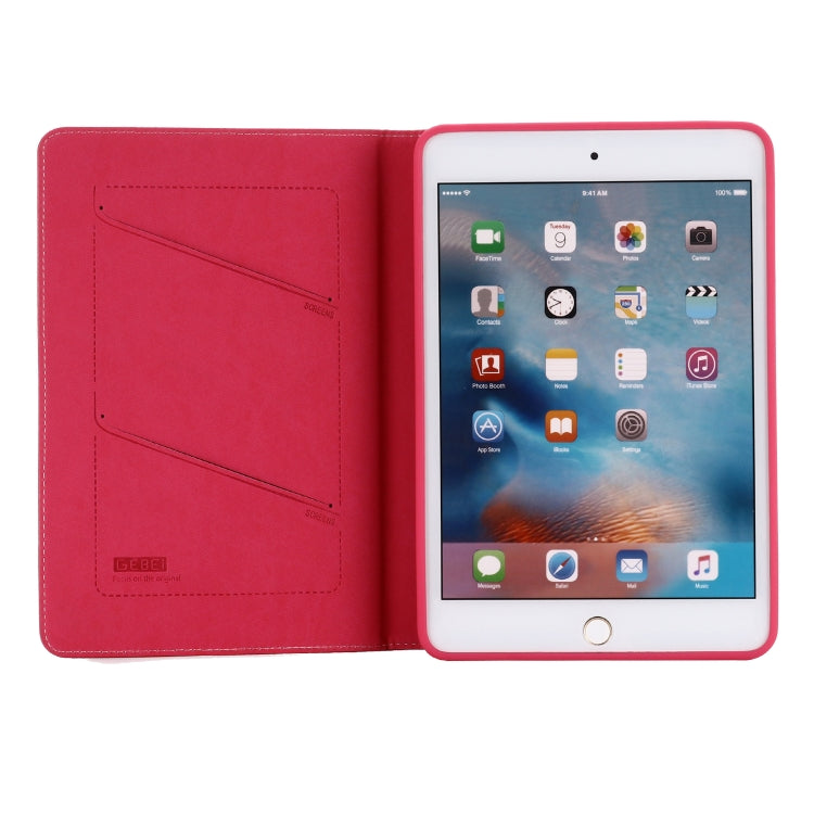 For iPad Mini 2019 & 4 & 3 & 2 & 1 GEBEI PU+TPU Horizontal Flip Protective Case with Holder & Card Slots(Red) - free shipping - PMC Jewellery - Order now!