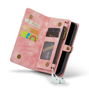 For iPhone 13 Pro Max CaseMe-008 Detachable Multifunctional Horizontal Flip Leather Case(Pink)