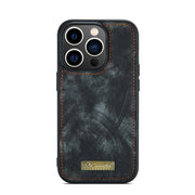 For iPhone 13 Pro CaseMe-008 Detachable Multifunctional Horizontal Flip Leather Case with Card Slot & Holder & Zipper Wallet & Photo Frame (Black)