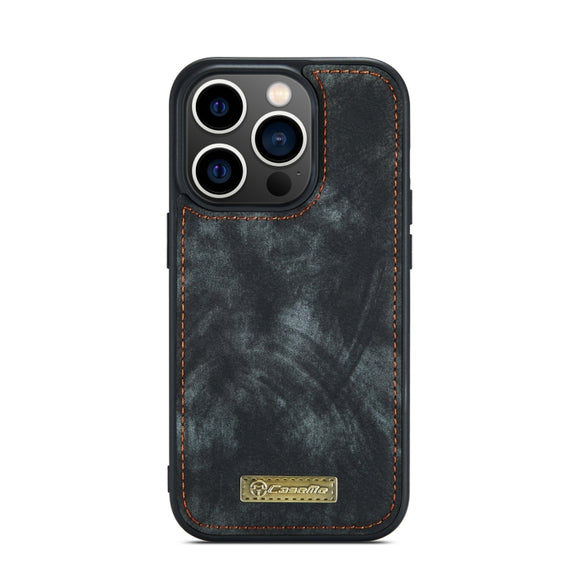 For iPhone 13 Pro CaseMe-008 Detachable Multifunctional Horizontal Flip Leather Case with Card Slot & Holder & Zipper Wallet & Photo Frame (Black)