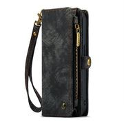 For iPhone 13 mini CaseMe-008 Detachable Multifunctional Horizontal Flip Leather Case with Card Slot & Holder & Zipper Wallet & Photo Frame (Black)