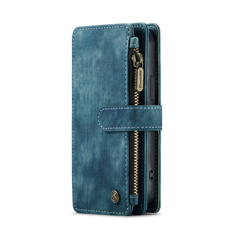 For iPhone 13 mini CaseMe-C30 PU + TPU Multifunctional Horizontal Flip Leather Case with Holder & Card Slot & Wallet & Zipper Pocket (Blue) - free shipping - PMC Jewellery - Order now!
