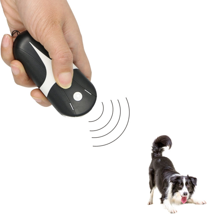 RC-534 Handheld Portable Ultrasonic Dog Repeller with LED Lights(Black + White) - Training Aids by PMC TechLife | Online Shopping South Africa | PMC TechLife | Buy Now Pay Later Mobicred