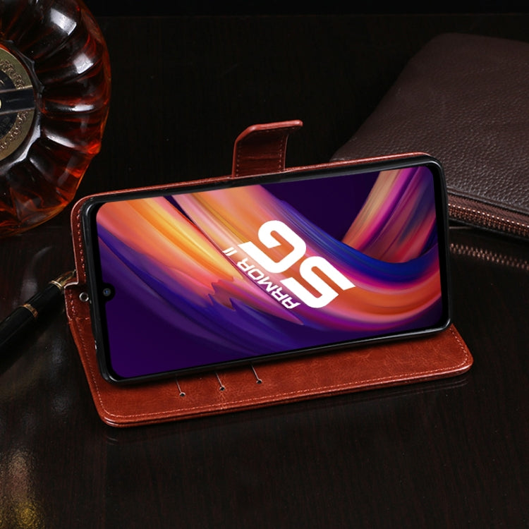 For Ulefone Armor 11 5G idewei Crazy Horse Texture Horizontal Flip Leather Case with Holder & Card Slots & Wallet(Black) - free shipping - PMC Jewellery - Order now!