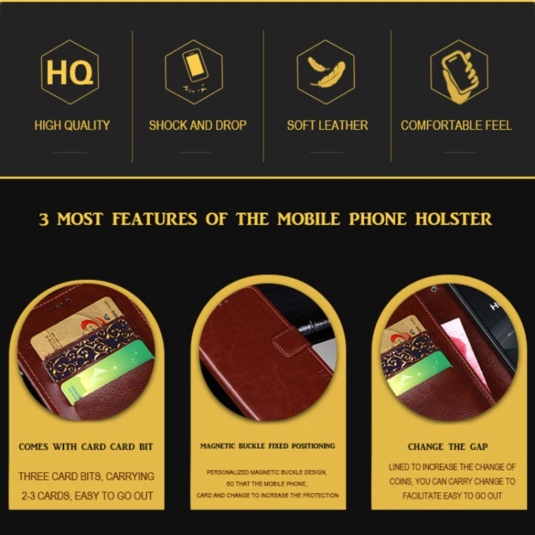 For Ulefone Armor 11 5G idewei Crazy Horse Texture Horizontal Flip Leather Case with Holder & Card Slots & Wallet(Yellow)