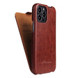For iPhone 13 Pro Fierre Shann Retro Oil Wax Texture Vertical Flip PU Leather Case (Brown) - iPhone 13 Pro Cases by FIERRE SHANN | Online Shopping South Africa | PMC TechLife | Buy Now Pay Later Mobicred