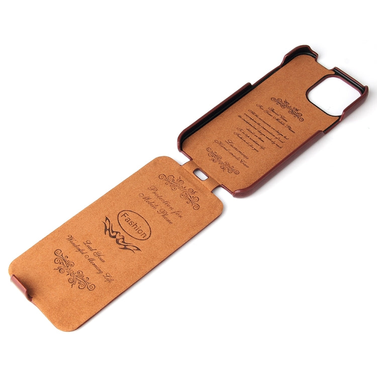 For iPhone 13 Pro Fierre Shann Retro Oil Wax Texture Vertical Flip PU Leather Case (Brown) - iPhone 13 Pro Cases by FIERRE SHANN | Online Shopping South Africa | PMC TechLife | Buy Now Pay Later Mobicred