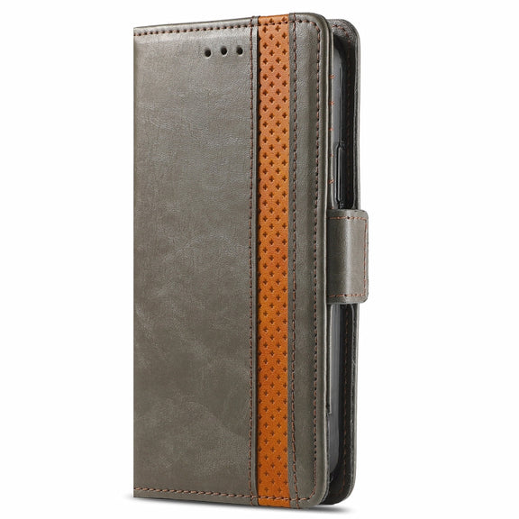 For Doogee X96 Pro CaseNeo Business Splicing Dual Magnetic Buckle Horizontal Flip PU Leather Case with Holder & Card Slots & Wallet(Grey)