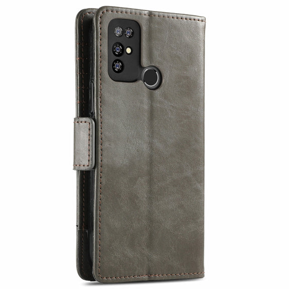 For Doogee X96 Pro CaseNeo Business Splicing Dual Magnetic Buckle Horizontal Flip PU Leather Case with Holder & Card Slots & Wallet(Grey)