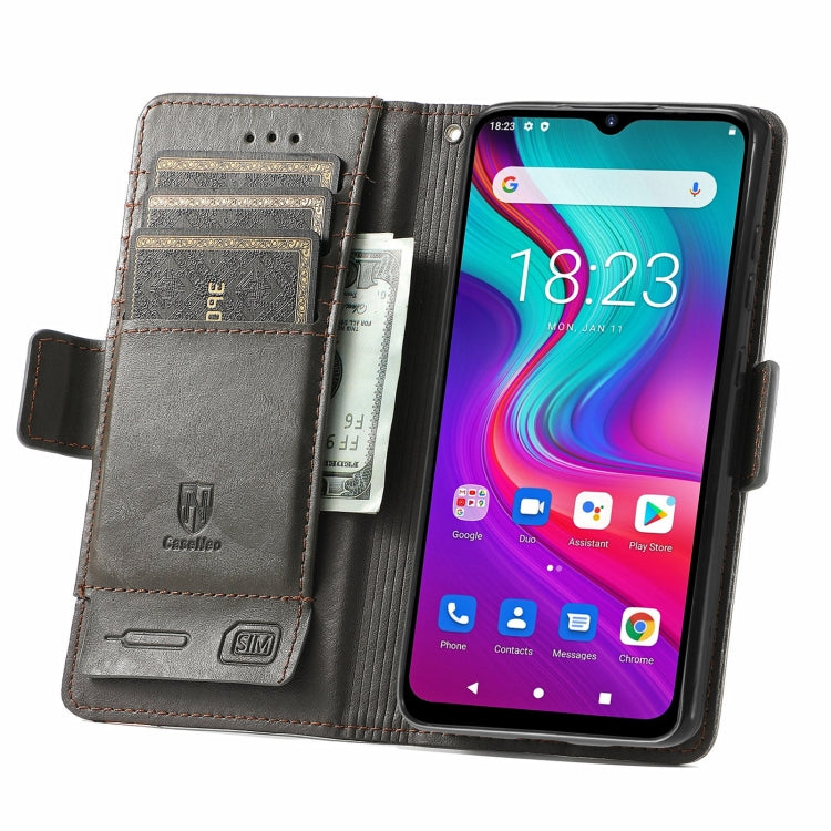 For Doogee X96 Pro CaseNeo Business Splicing Dual Magnetic Buckle Horizontal Flip PU Leather Case with Holder & Card Slots & Wallet(Grey)