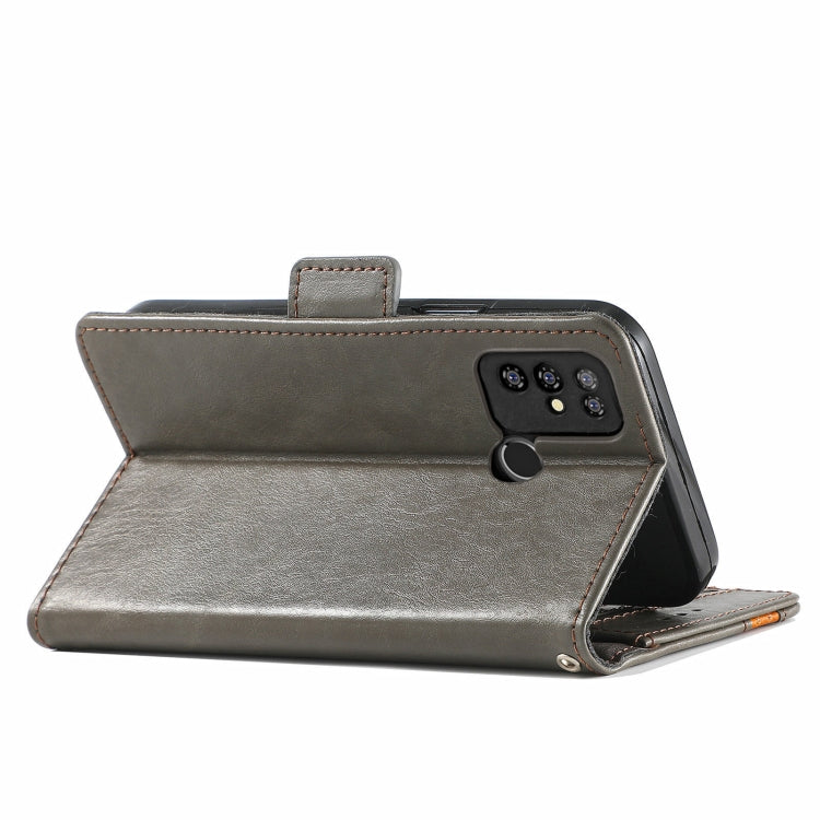 For Doogee X96 Pro CaseNeo Business Splicing Dual Magnetic Buckle Horizontal Flip PU Leather Case with Holder & Card Slots & Wallet(Grey)