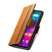 For Doogee X96 Pro CaseNeo Business Splicing Dual Magnetic Buckle Horizontal Flip PU Leather Case with Holder & Card Slots & Wallet(Khaki)