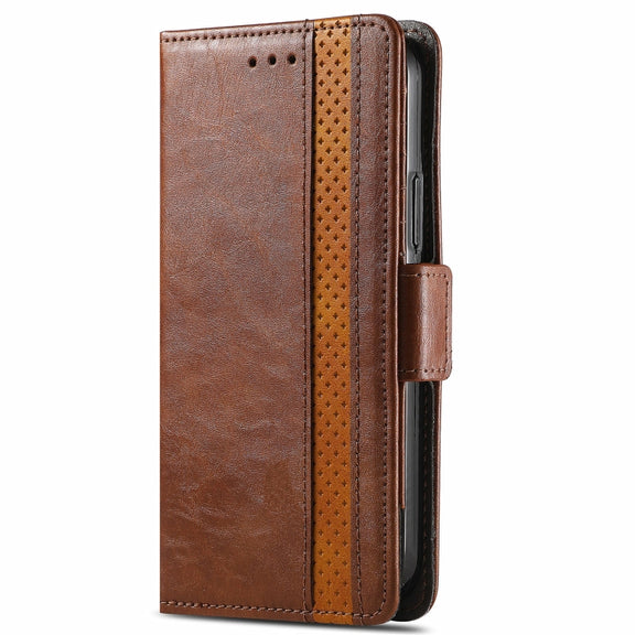 For Doogee X96 Pro CaseNeo Business Splicing Dual Magnetic Buckle Horizontal Flip PU Leather Case with Holder & Card Slots & Wallet(Brown)