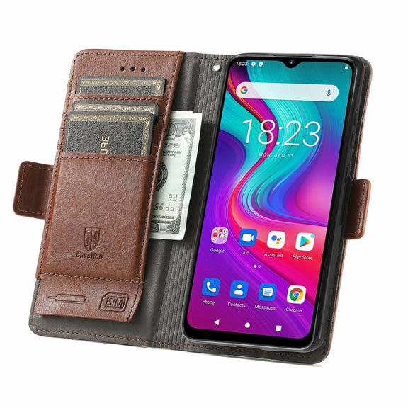For Doogee X96 Pro CaseNeo Business Splicing Dual Magnetic Buckle Horizontal Flip PU Leather Case with Holder & Card Slots & Wallet(Brown)