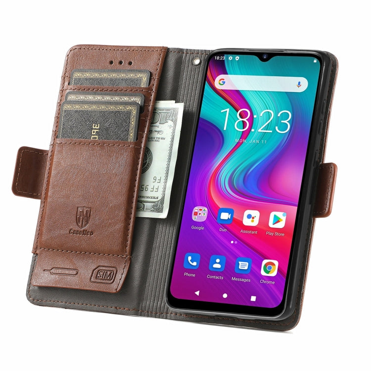 For Doogee X96 Pro CaseNeo Business Splicing Dual Magnetic Buckle Horizontal Flip PU Leather Case with Holder & Card Slots & Wallet(Brown)
