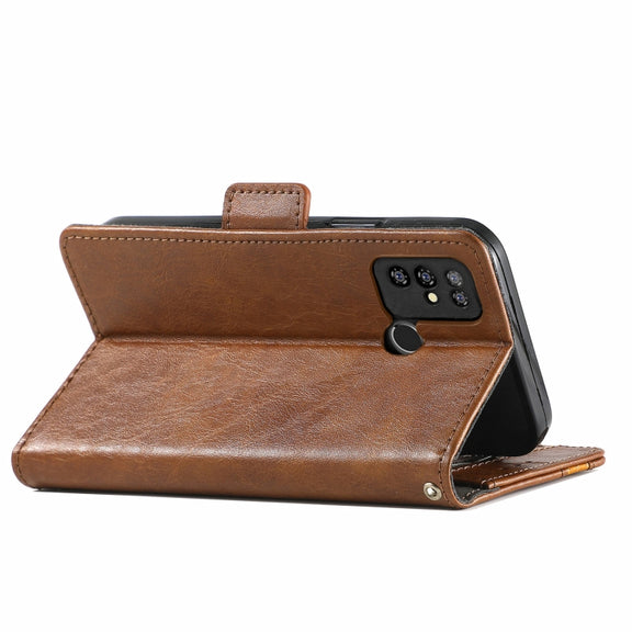 For Doogee X96 Pro CaseNeo Business Splicing Dual Magnetic Buckle Horizontal Flip PU Leather Case with Holder & Card Slots & Wallet(Brown)