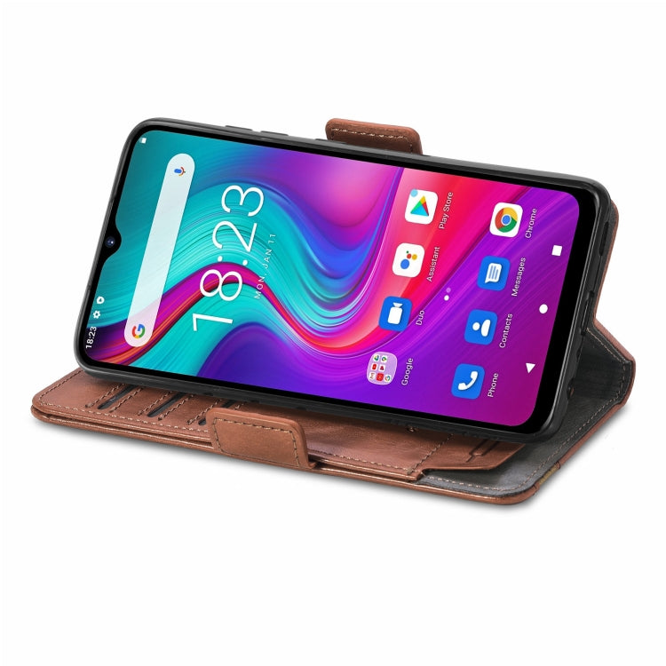 For Doogee X96 Pro CaseNeo Business Splicing Dual Magnetic Buckle Horizontal Flip PU Leather Case with Holder & Card Slots & Wallet(Brown)