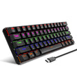 HXSJ L800 61 Keys Bluetooth 5.0 / 2.4G Wireless / Type-C Wired Three Modes Blue Shaft Mechanical Keyboard(Black) - free shipping - PMC TechLife - Order now!
