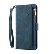 For OnePlus Nord N200 5G Retro Frosted Horizontal Flip Leather Case with Holder & Card Slot & Wallet & Zipper Pocket & Lanyard(Deep Green)