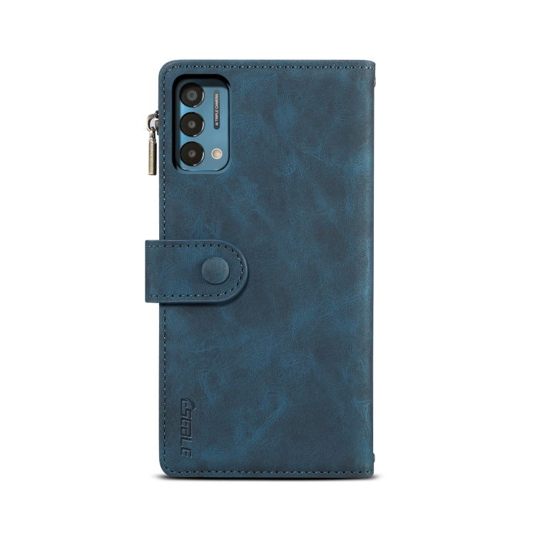 For OnePlus Nord N200 5G Retro Frosted Horizontal Flip Leather Case with Holder & Card Slot & Wallet & Zipper Pocket & Lanyard(Deep Green)